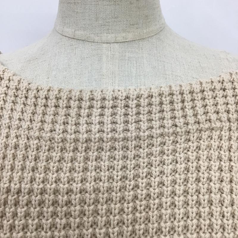 アズールバイマウジー AZUL BY MOUSSY ニット、セーター 長袖 250CSZ70-280B WAFFLE KNIT TUNIC S 無地 ベージュ / ベージュ / レディース USED 古着 中古 10087641