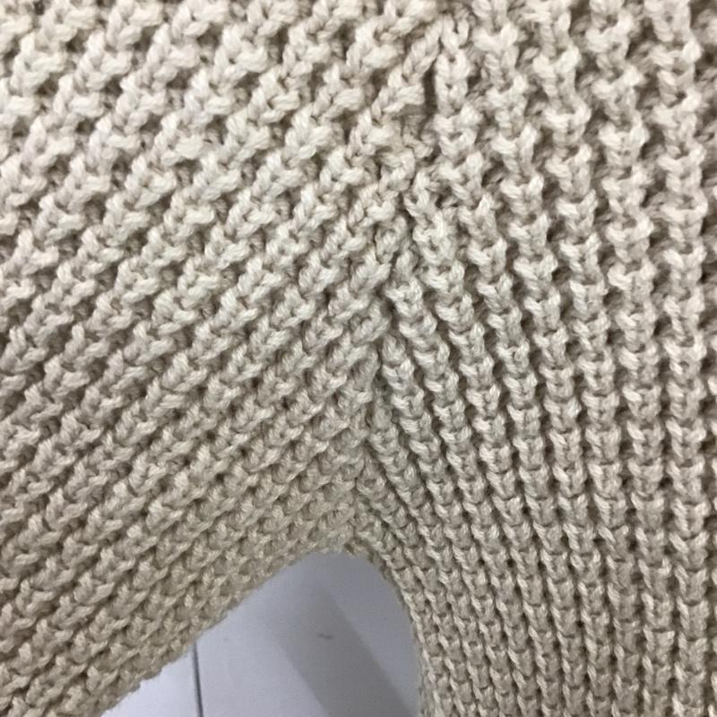 アズールバイマウジー AZUL BY MOUSSY ニット、セーター 長袖 250CSZ70-280B WAFFLE KNIT TUNIC S 無地 ベージュ / ベージュ / レディース USED 古着 中古 10087641