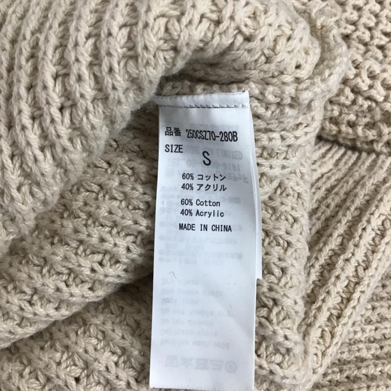 アズールバイマウジー AZUL BY MOUSSY ニット、セーター 長袖 250CSZ70-280B WAFFLE KNIT TUNIC S 無地 ベージュ / ベージュ / レディース USED 古着 中古 10087641