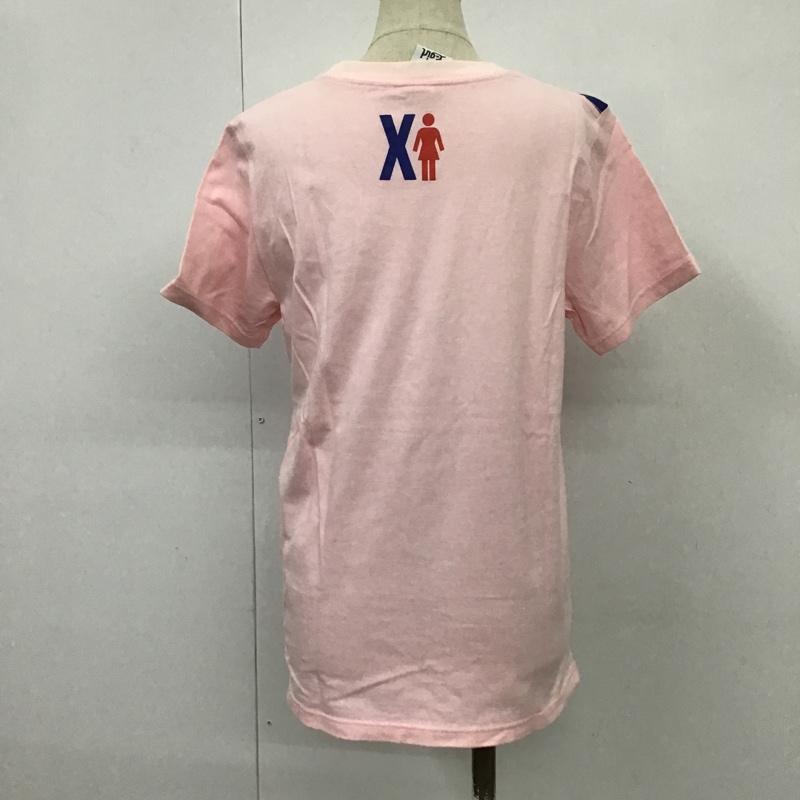 エックスガール X-girl Tシャツ 半袖 2 プリント 桃 / ピンク / レディース USED 古着 中古 10087660