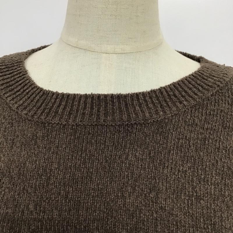 センスオブプレイスバイアーバンリサーチ SENSE OF PLACE by URBAN RESEARCH タンクトップ タンクトップ AA05-22A122 バックベルトフレンチスリーブセーター FREE 無地 茶 / ブラウン / レディース USED 古着 中古 10087663