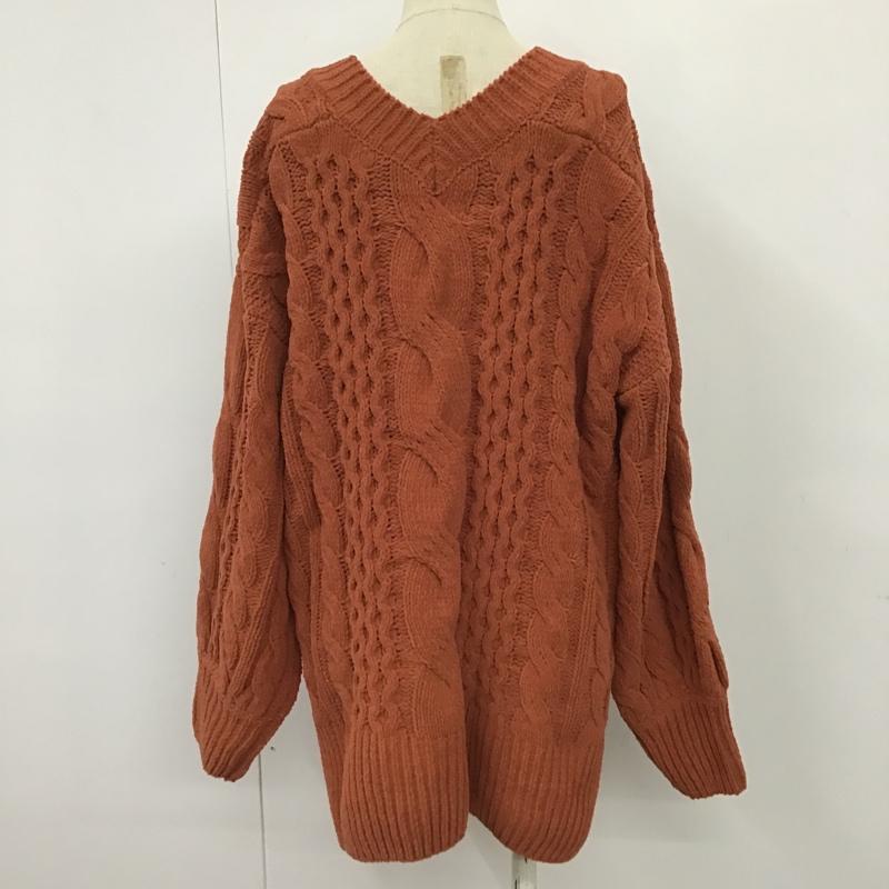アズールバイマウジー AZUL BY MOUSSY ニット、セーター 長袖 M 無地 茶 / ブラウン / レディース USED 古着 中古 10087667