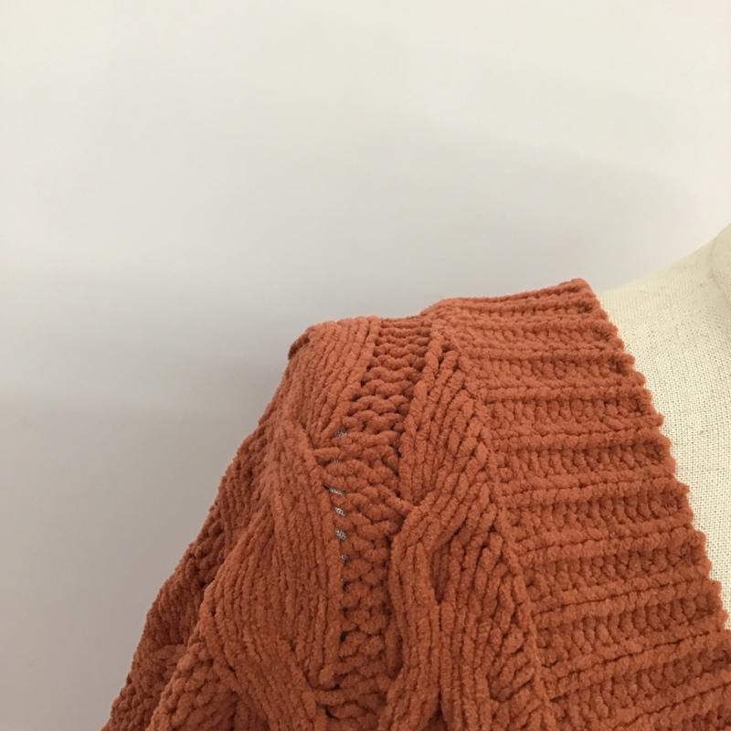 アズールバイマウジー AZUL BY MOUSSY ニット、セーター 長袖 M 無地 茶 / ブラウン / レディース USED 古着 中古 10087667