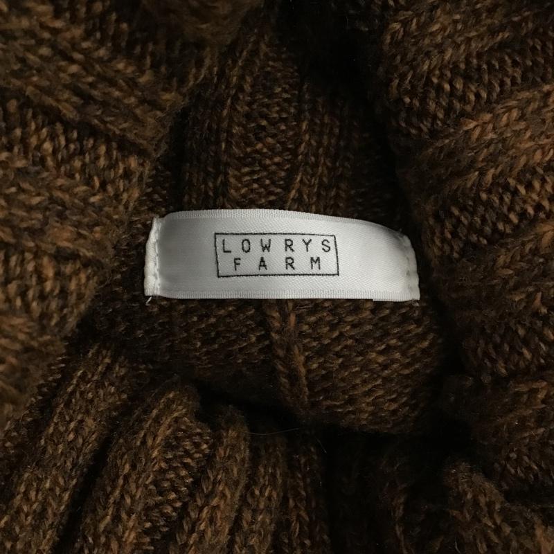 ローリーズファーム LOWRYS FARM ニット、セーター 長袖 FREE 無地 茶 / ブラウン / レディース USED 古着 中古 10087669