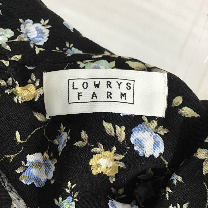 ローリーズファーム LOWRYS FARM シャツ、ブラウス 半袖 FREE 総柄 黒 / ブラック / レディース USED 古着 中古 10087672