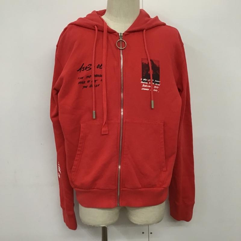 オフホワイト Off-White パーカー 長袖 OMBE001S19003005 MONNALISA ZIPPED HOODIE モナリザ L プリント 赤 / レッド / メンズ USED 古着 中古 10087709