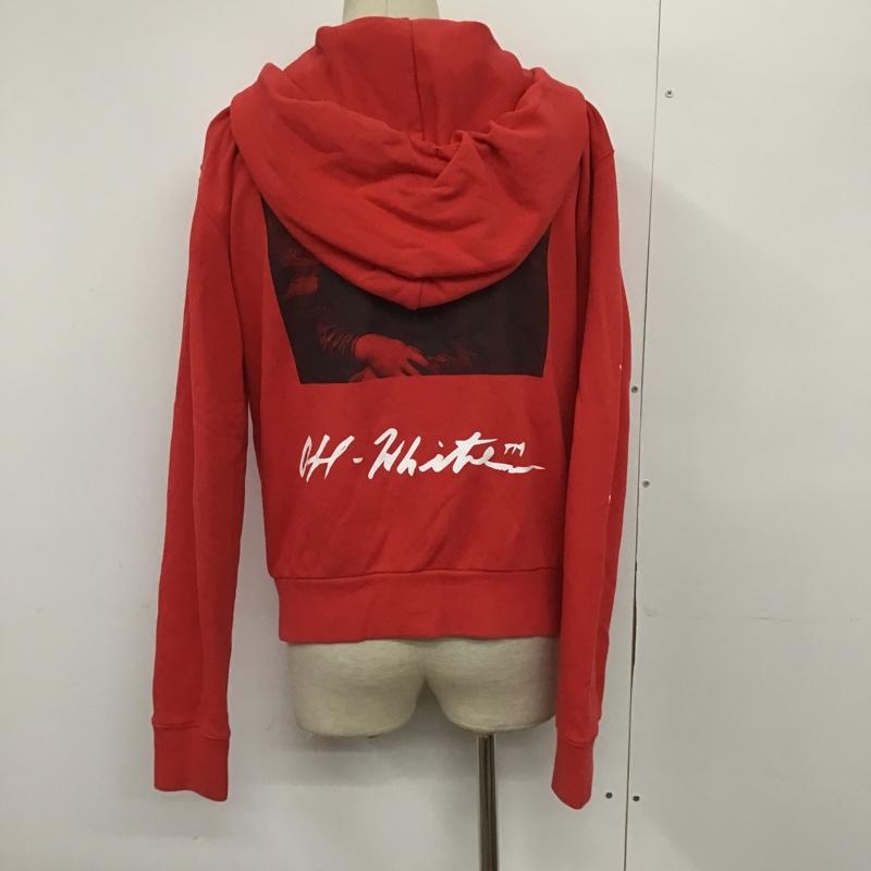 オフホワイト Off-White パーカー 長袖 OMBE001S19003005 MONNALISA ZIPPED HOODIE モナリザ L プリント 赤 / レッド / メンズ USED 古着 中古 10087709