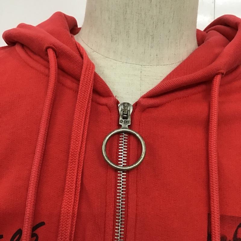 オフホワイト Off-White パーカー 長袖 OMBE001S19003005 MONNALISA ZIPPED HOODIE モナリザ L プリント 赤 / レッド / メンズ USED 古着 中古 10087709