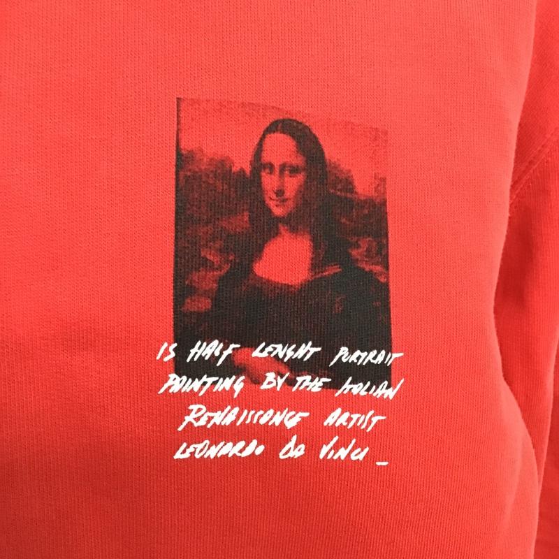 オフホワイト Off-White パーカー 長袖 OMBE001S19003005 MONNALISA ZIPPED HOODIE モナリザ L プリント 赤 / レッド / メンズ USED 古着 中古 10087709