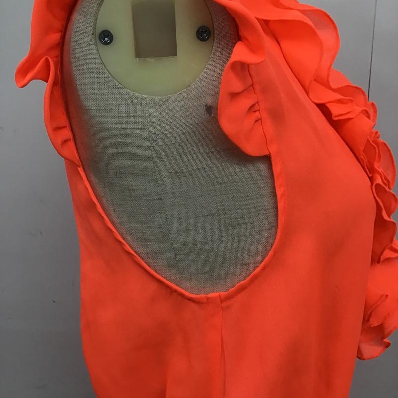 スライ SLY トップス トップス 0305SK30-0290 ノースリーブフリルシャツ 1 無地 橙 / オレンジ / レディース USED 古着 中古 10087734