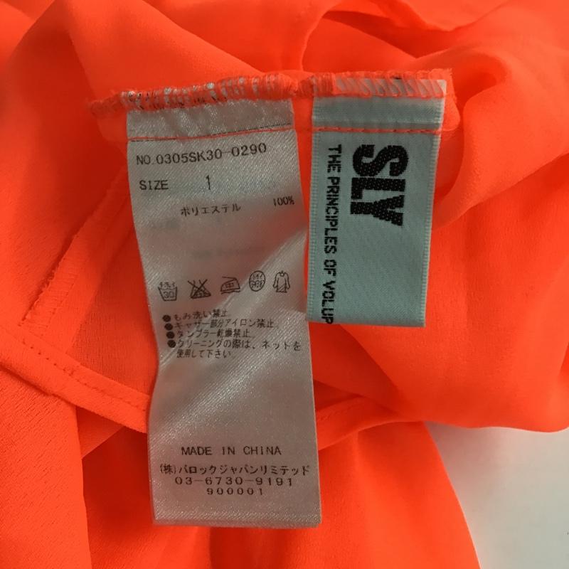 スライ SLY トップス トップス 0305SK30-0290 ノースリーブフリルシャツ 1 無地 橙 / オレンジ / レディース USED 古着 中古 10087734