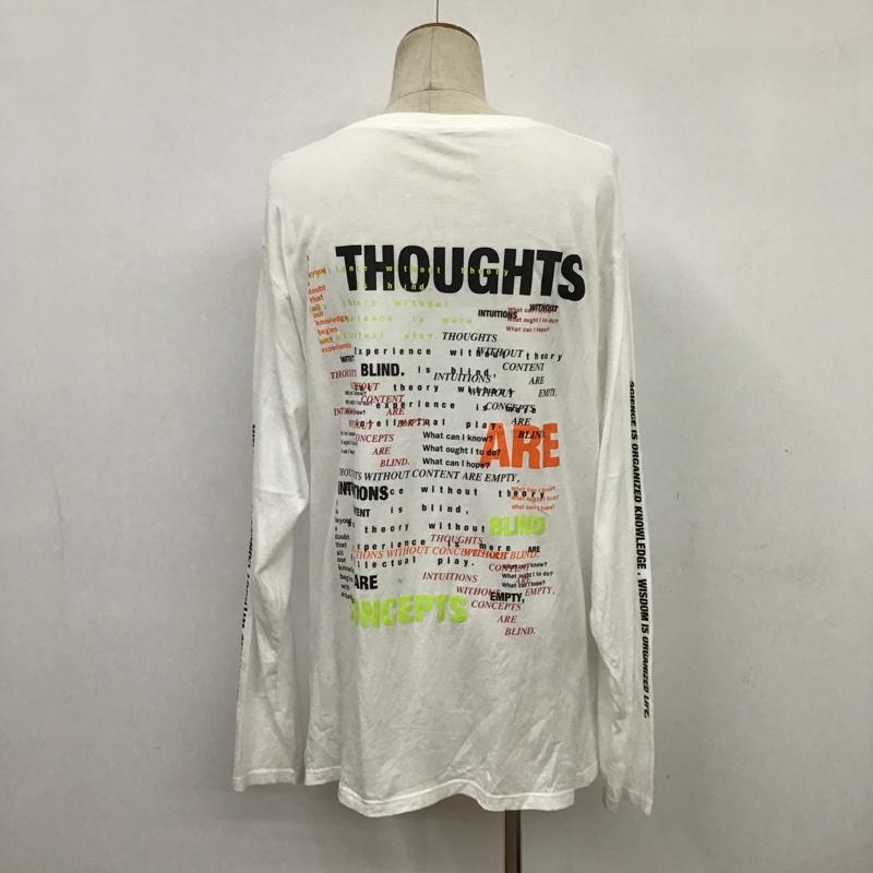 ユニフォームエクスペリメント uniform experiment Tシャツ 長袖 UE-189078 4 ロゴ、文字 白 / ホワイト / メンズ USED 古着 中古 10087782