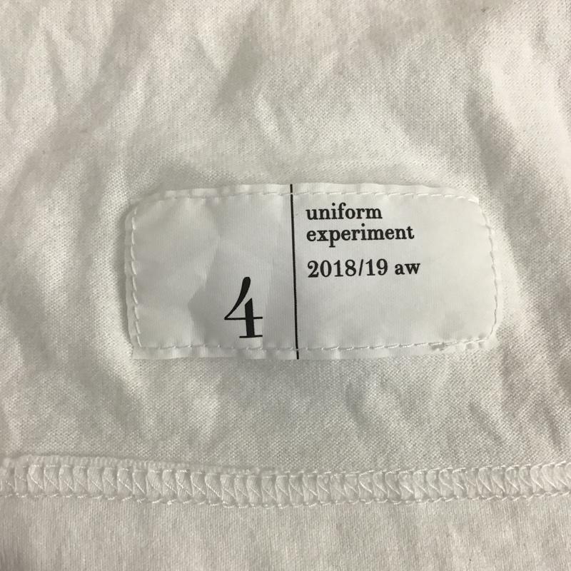 ユニフォームエクスペリメント uniform experiment Tシャツ 長袖 UE-189078 4 ロゴ、文字 白 / ホワイト / メンズ USED 古着 中古 10087782