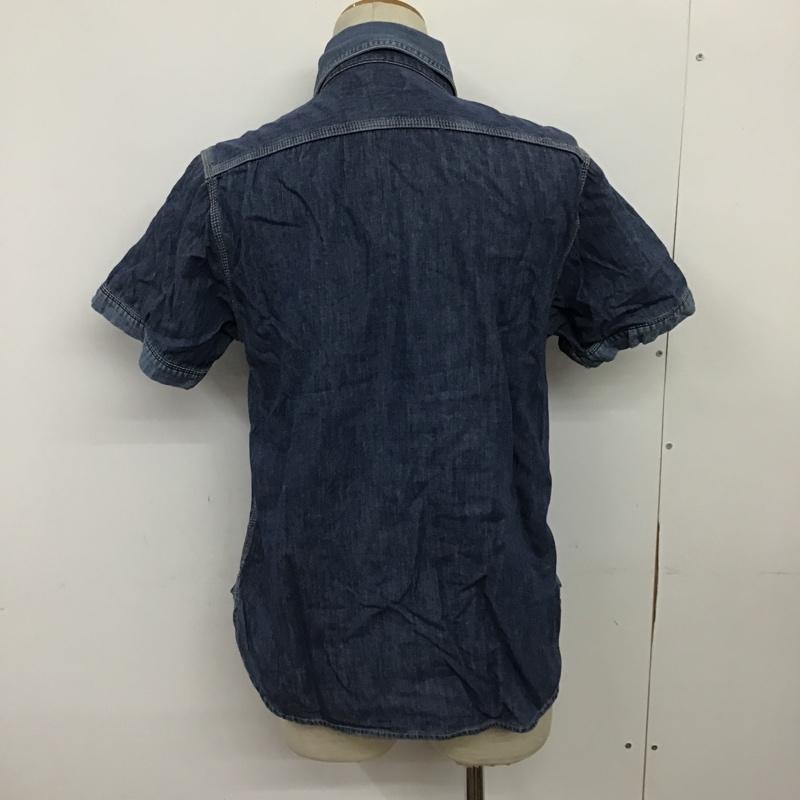 バーンズ BARNS シャツ、ブラウス 半袖 デニムシャツ 40 無地 インディゴ / インディゴ / メンズ USED 古着 中古 10087829