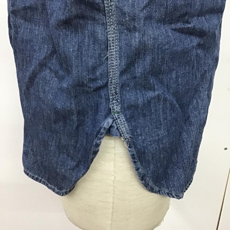 バーンズ BARNS シャツ、ブラウス 半袖 デニムシャツ 40 無地 インディゴ / インディゴ / メンズ USED 古着 中古 10087829