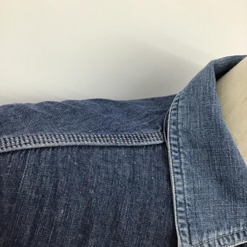 バーンズ BARNS シャツ、ブラウス 半袖 デニムシャツ 40 無地 インディゴ / インディゴ / メンズ USED 古着 中古 10087829