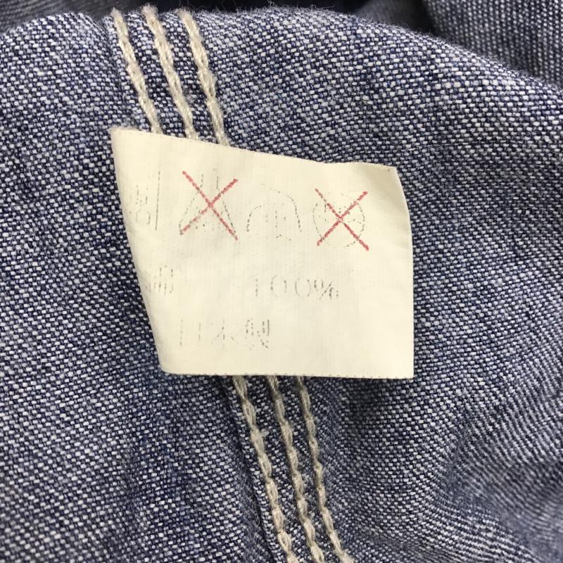 バーンズ BARNS シャツ、ブラウス 半袖 デニムシャツ 40 無地 インディゴ / インディゴ / メンズ USED 古着 中古 10087829