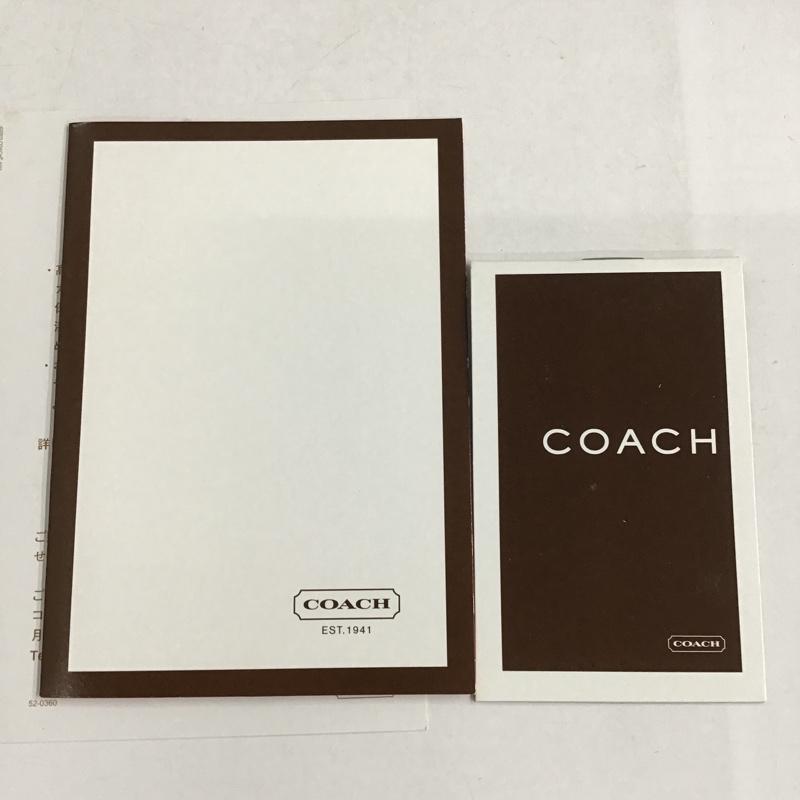 コーチ COACH 財布 長財布 ロゴ、文字 桃 / ピンク / X 白 / ホワイト / レディース USED 古着 中古 10087842