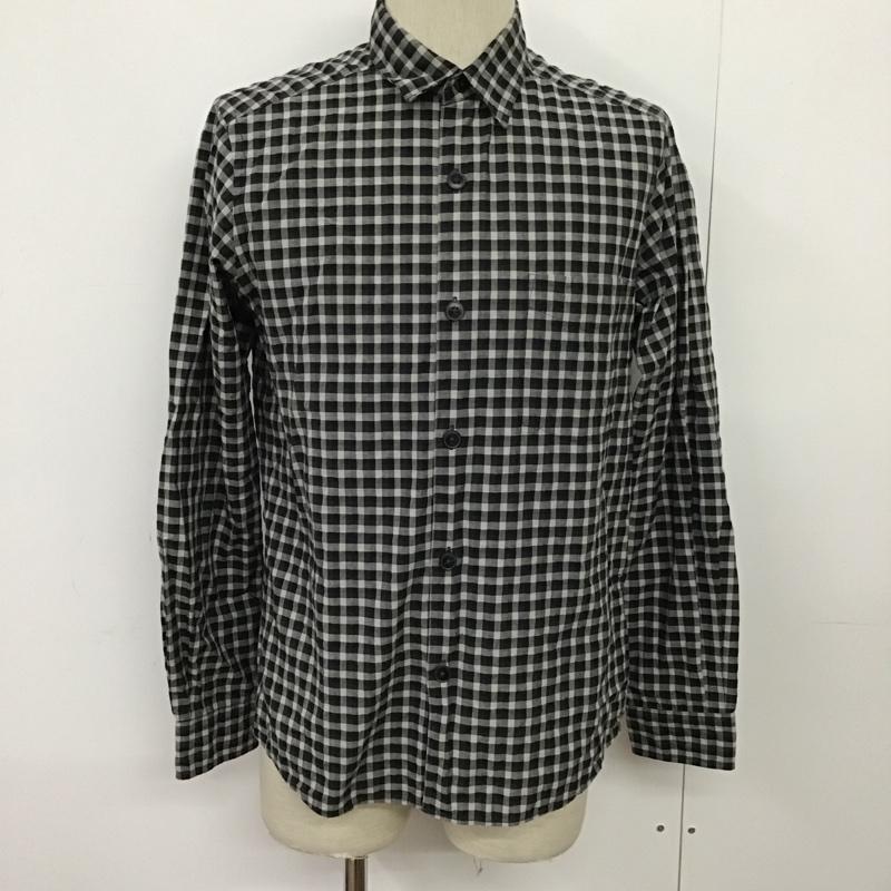 ブルーワーク BLUE WORK シャツ、ブラウス 長袖 54-01-52-01101 TOMORROW LAND M チェック 黒 / ブラック / X 灰 / グレー / メンズ USED 古着 中古 10087865