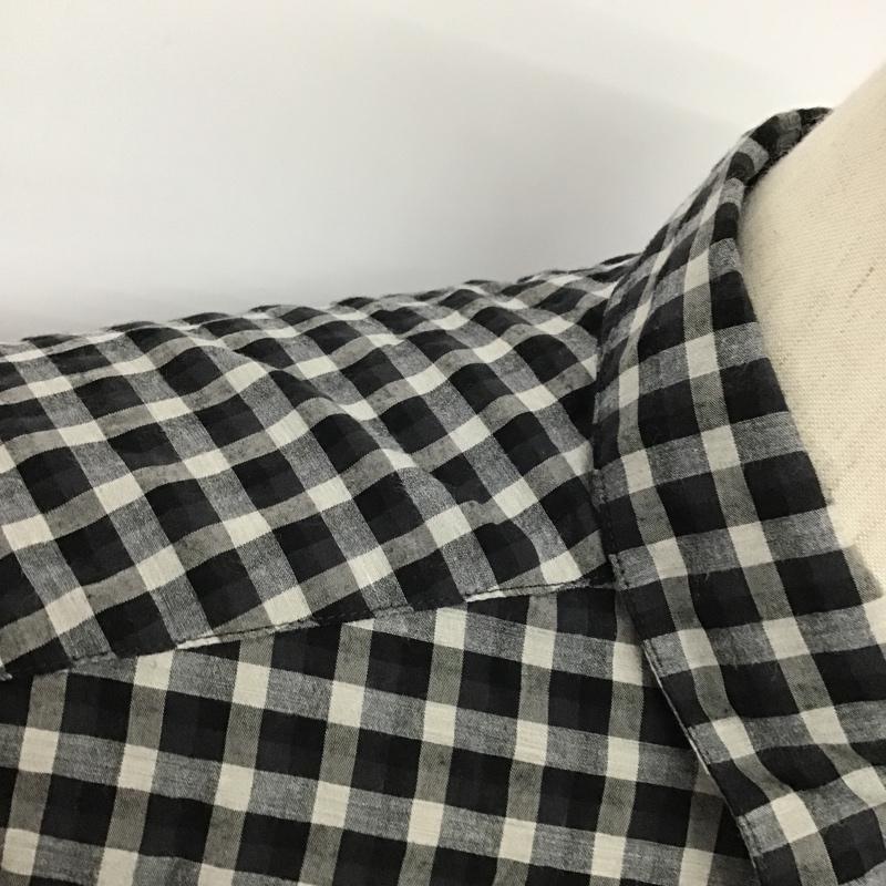 ブルーワーク BLUE WORK シャツ、ブラウス 長袖 54-01-52-01101 TOMORROW LAND M チェック 黒 / ブラック / X 灰 / グレー / メンズ USED 古着 中古 10087865
