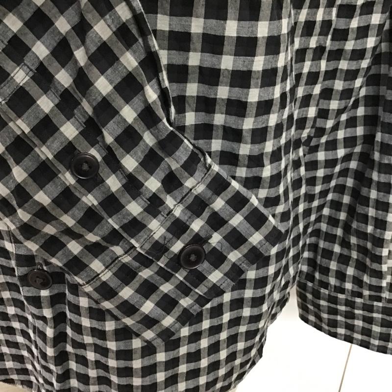 ブルーワーク BLUE WORK シャツ、ブラウス 長袖 54-01-52-01101 TOMORROW LAND M チェック 黒 / ブラック / X 灰 / グレー / メンズ USED 古着 中古 10087865