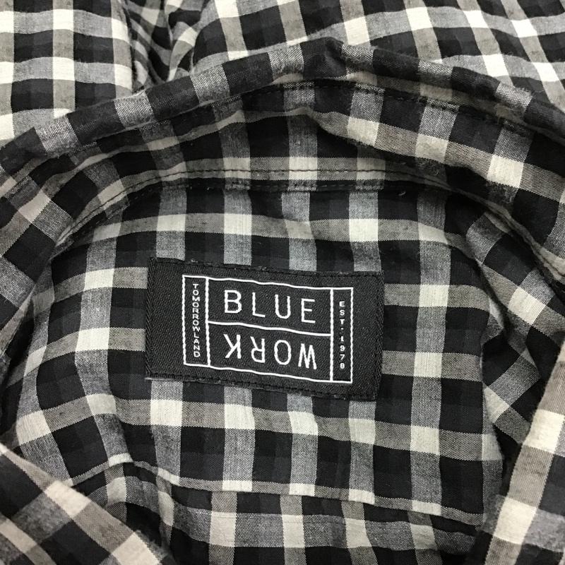 ブルーワーク BLUE WORK シャツ、ブラウス 長袖 54-01-52-01101 TOMORROW LAND M チェック 黒 / ブラック / X 灰 / グレー / メンズ USED 古着 中古 10087865