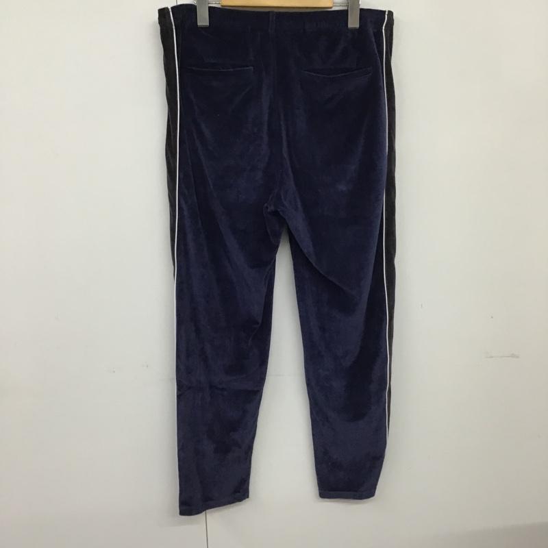 ブラックウィドー BLACK WEIRDOS ボトムス ボトムス ベロアトラックパンツ L ワンポイント 紺 / ネイビー / メンズ USED 古着 中古 10087875