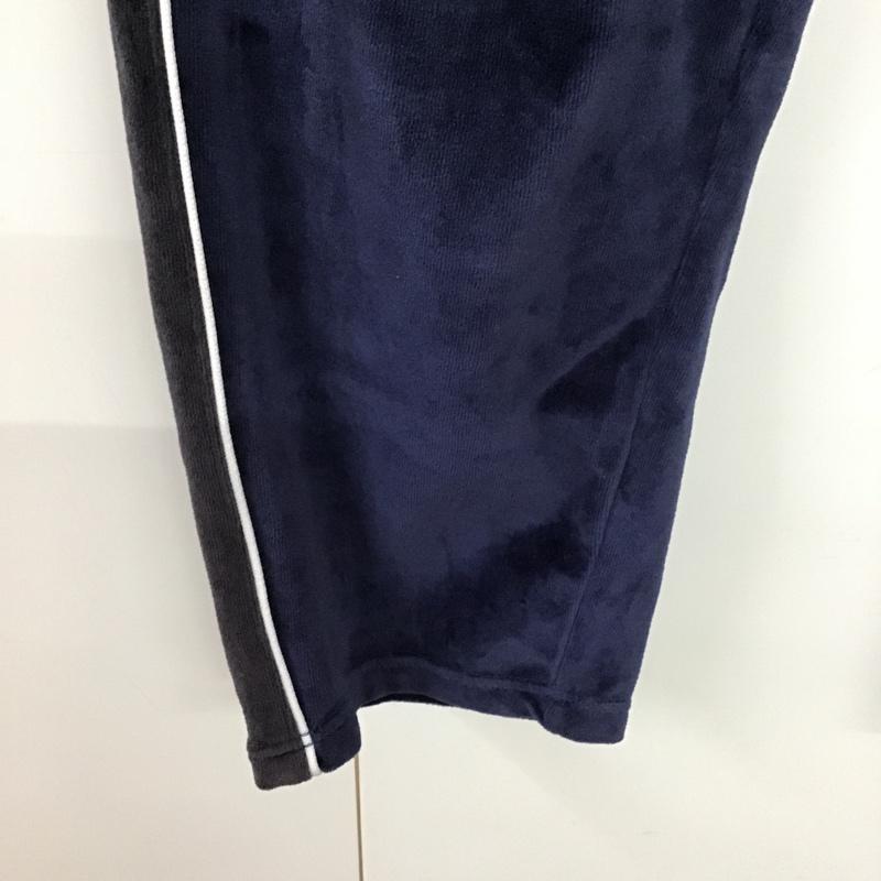 ブラックウィドー BLACK WEIRDOS ボトムス ボトムス ベロアトラックパンツ L ワンポイント 紺 / ネイビー / メンズ USED 古着 中古 10087875