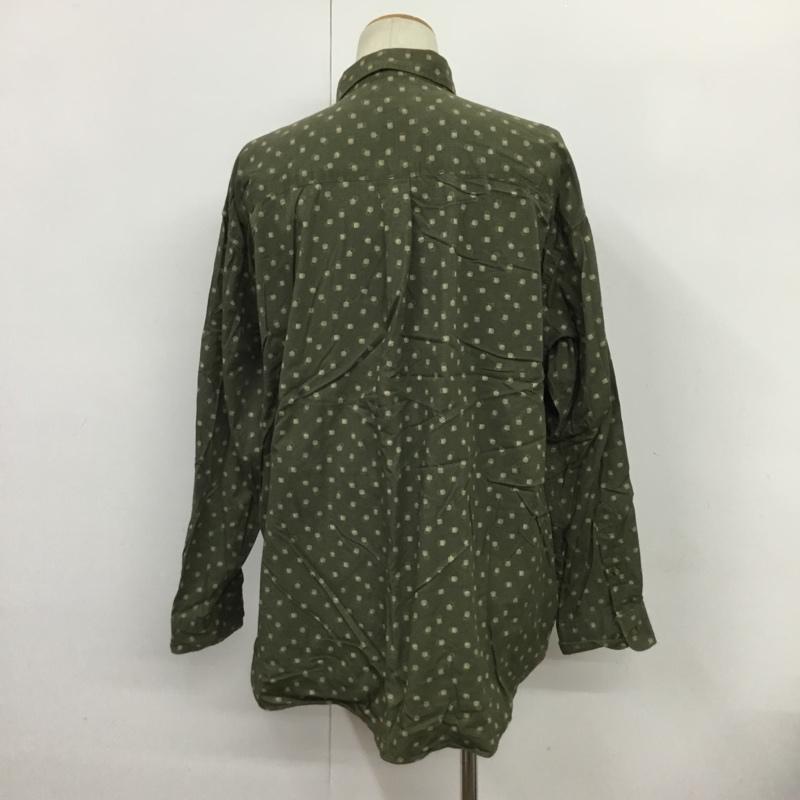 タウンクラフト TOWNCRAFT シャツ、ブラウス 長袖 183186 ボタンダウン XXL 総柄 カーキ / カーキ / メンズ USED 古着 中古 10087910