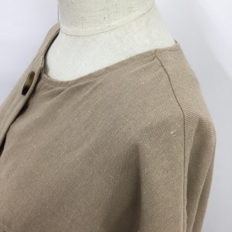 エヘカソポ ehka sopo コート コート一般 1303688 後ろリボン ノーカラー FREE 無地 ベージュ / ベージュ / レディース USED 古着 中古 10087938