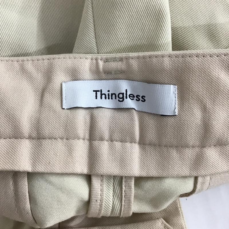 シングレス Thingless パンツ スラックス L 無地 アイボリー / アイボリー / メンズ USED 古着 中古 10087973