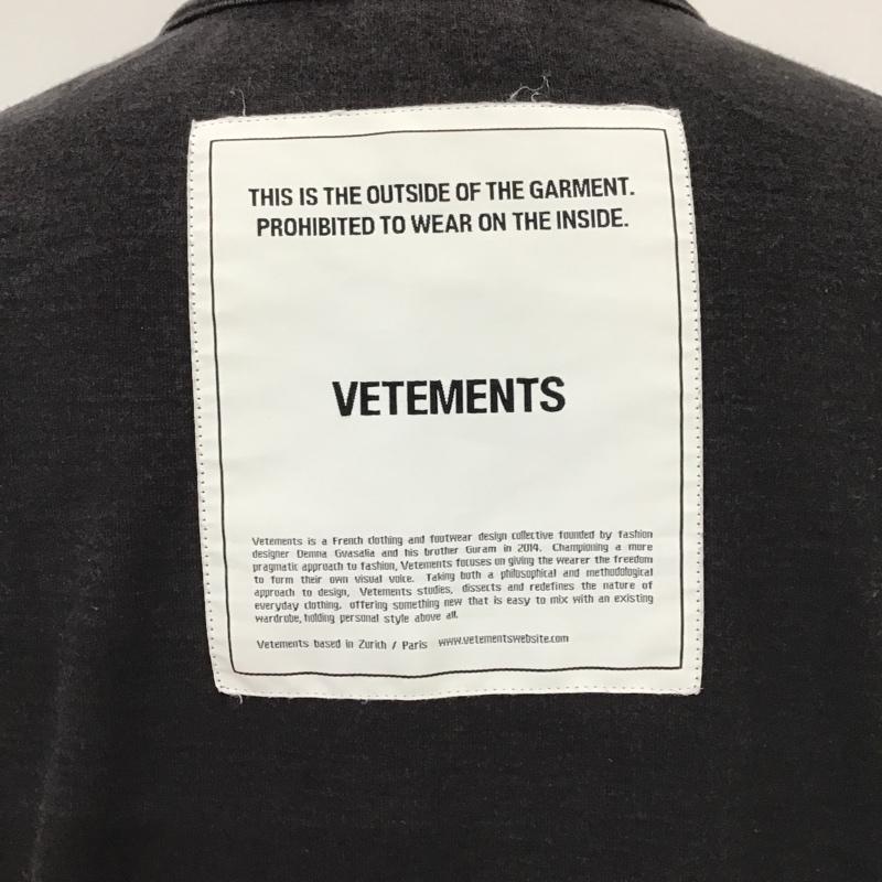 ヴェットモン VETEMENT Tシャツ 半袖 S 無地 黒 / ブラック / メンズ USED 古着 中古 10087974