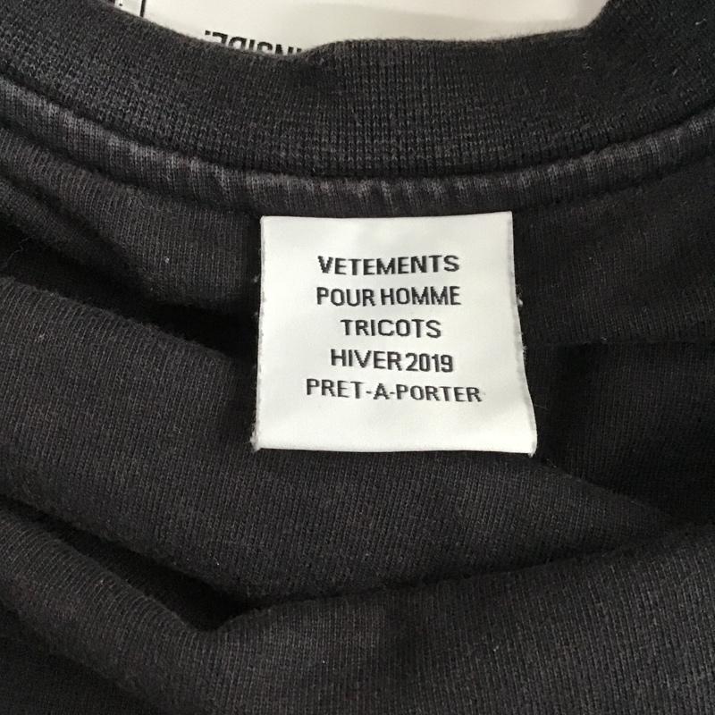 ヴェットモン VETEMENT Tシャツ 半袖 S 無地 黒 / ブラック / メンズ USED 古着 中古 10087974