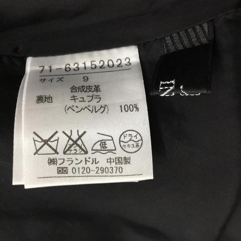 イネド INED スカート ひざ丈スカート 71-63152023 合皮 フェイクレザー プリーツスカート 無地 黒 / ブラック / レディース USED 古着 中古 10088112