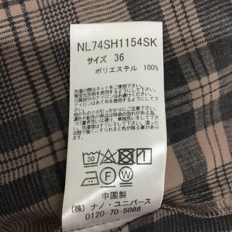 ナノアンドコー nano&co シャツ、ブラウス 長袖 36 チェック マルチカラー / マルチカラー / レディース USED 古着 中古 10088137