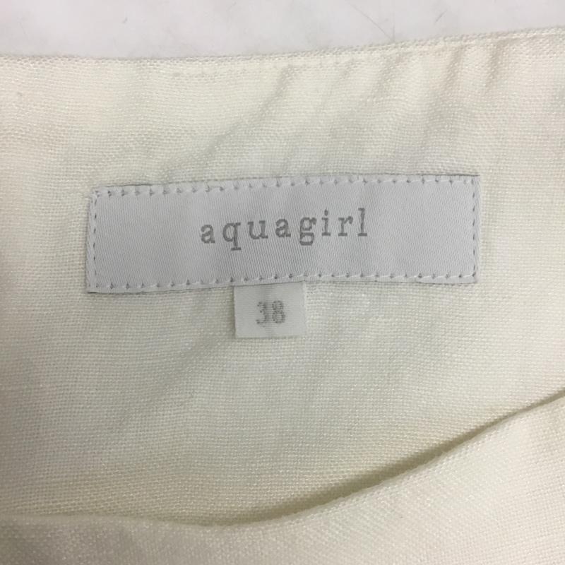 アクアガール aquagirl カットソー 半袖 38 無地 白 / ホワイト / レディース USED 古着 中古 10088141