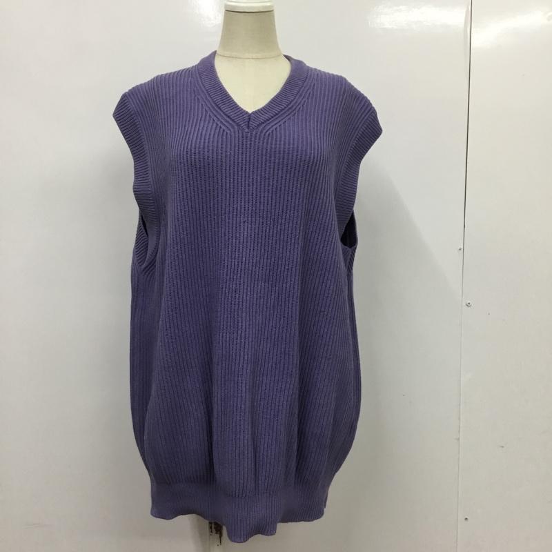 ザラ ZARA ベスト ベスト ニットベスト L 無地 紫 / パープル / レディース USED 古着 中古 10088160