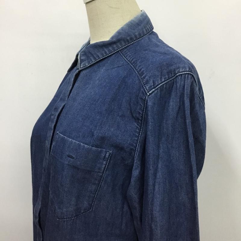 アンタイトル UNTITLED シャツ、ブラウス 長袖 2 無地 インディゴ / インディゴ / レディース USED 古着 中古 10088166