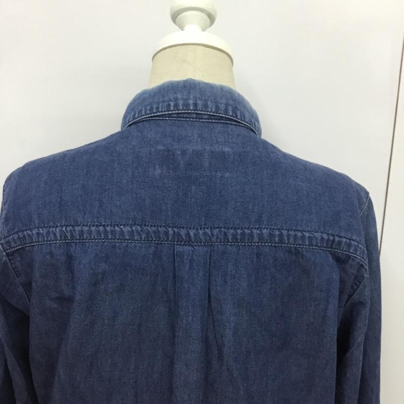 アンタイトル UNTITLED シャツ、ブラウス 長袖 2 無地 インディゴ / インディゴ / レディース USED 古着 中古 10088166