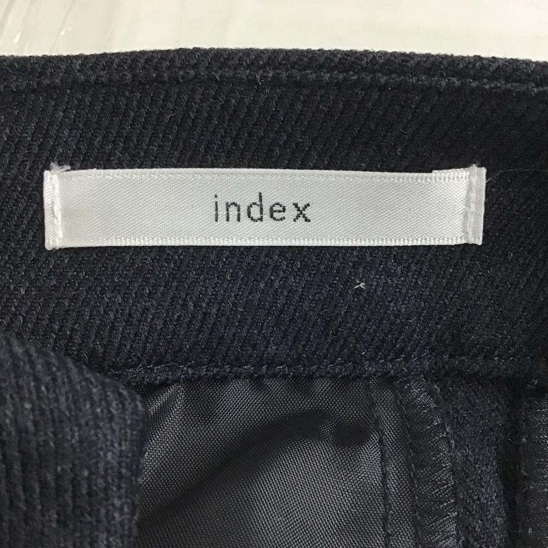 インデックス index パンツ スラックス C58-65016 ストレッチカルゼ テーパードパンツ S 無地 紺 / ネイビー / レディース USED 古着 中古 10088221