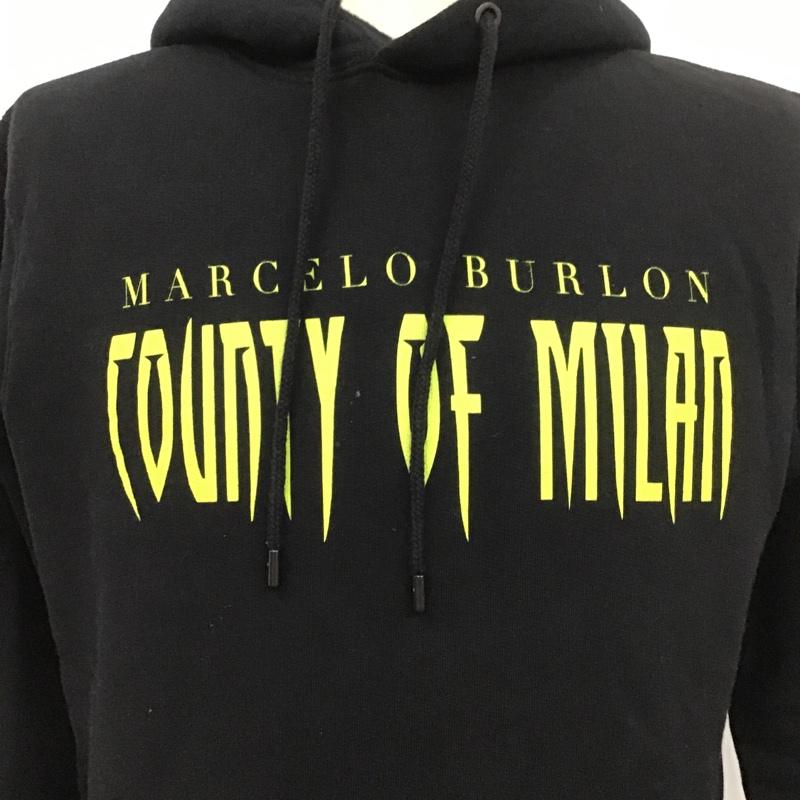 マルセロ・バーロン MARCELO BURLON パーカー 長袖 XS プリント 黒 / ブラック / メンズ USED 古着 中古 10088282