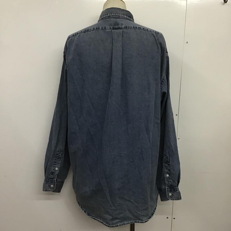 ノーティカ NAUTICA シャツ、ブラウス 長袖 L 無地 水色 / ライトブルー / メンズ USED 古着 中古 10088323