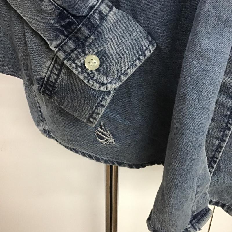 ノーティカ NAUTICA シャツ、ブラウス 長袖 L 無地 水色 / ライトブルー / メンズ USED 古着 中古 10088323