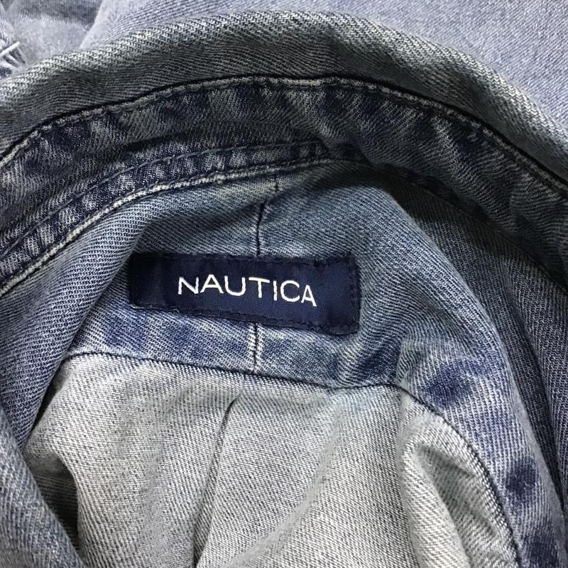 ノーティカ NAUTICA シャツ、ブラウス 長袖 L 無地 水色 / ライトブルー / メンズ USED 古着 中古 10088323