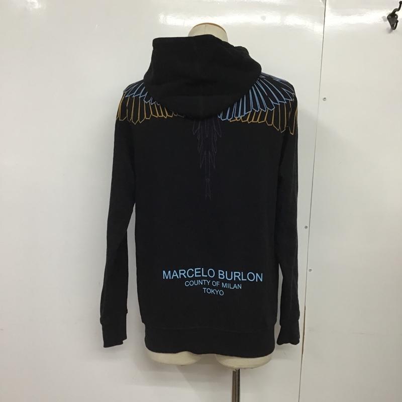 マルセロ・バーロン MARCELO BURLON パーカー 長袖 XS 無地 黒 / ブラック / メンズ USED 古着 中古 10088325