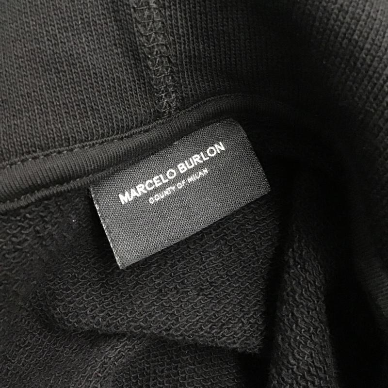 マルセロ・バーロン MARCELO BURLON パーカー 長袖 XS 無地 黒 / ブラック / メンズ USED 古着 中古 10088325