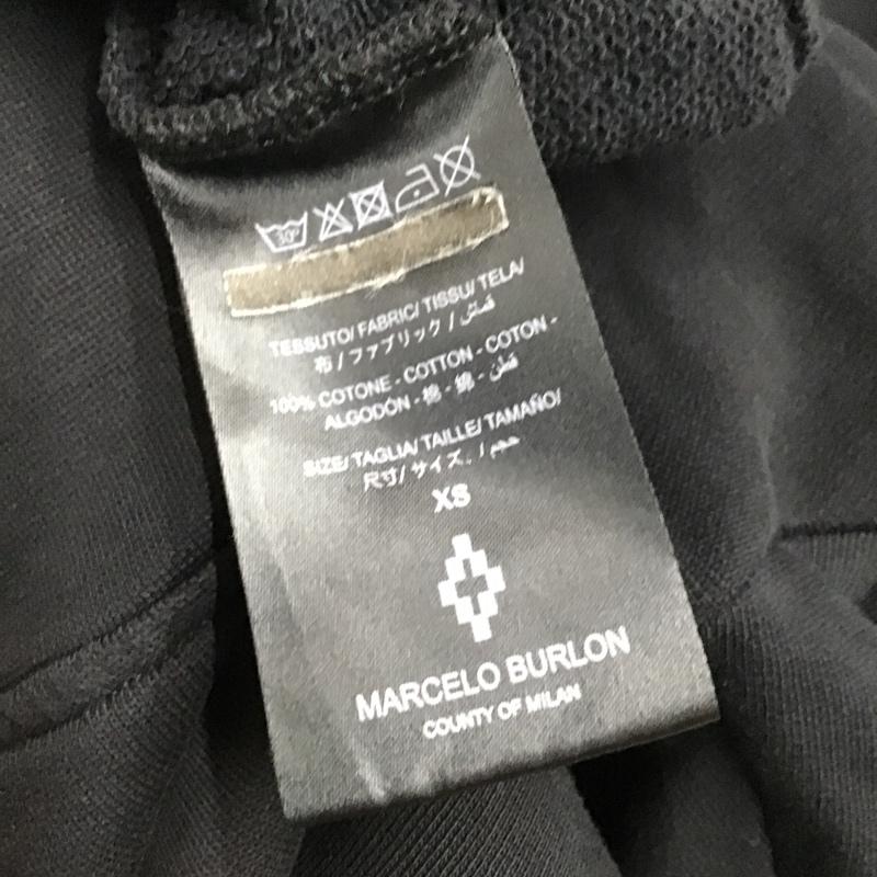 マルセロ・バーロン MARCELO BURLON パーカー 長袖 XS 無地 黒 / ブラック / メンズ USED 古着 中古 10088325