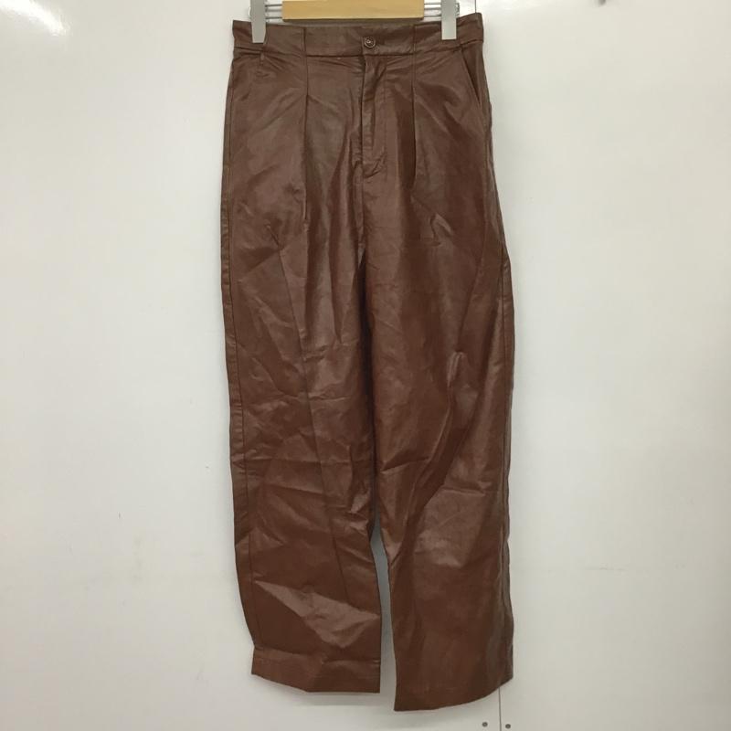 フリークスストア FREAK'S STORE ボトムス ボトムス 211-3412 フェイクレザーパンツ M 無地 茶 / ブラウン / レディース USED 古着 中古 10088430