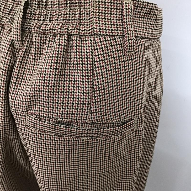 ローリーズファーム LOWRYS FARM パンツ スラックス LF520043AD タック センタープレス L 千鳥格子 ベージュ / ベージュ / X 黒 / ブラック / X 赤 / レッド / レディース USED 古着 中古 10088442
