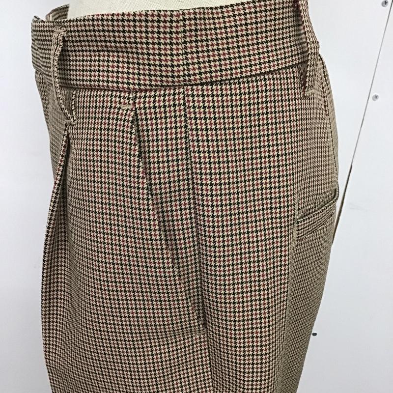 ローリーズファーム LOWRYS FARM パンツ スラックス LF520043AD タック センタープレス L 千鳥格子 ベージュ / ベージュ / X 黒 / ブラック / X 赤 / レッド / レディース USED 古着 中古 10088442